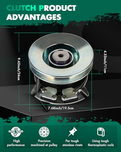 SCITOO PTO Clutch Fits for Warner 5217-33 5217-53 5217-34 5217-44 5217-48 | |for ARIENS 00617400 03292300 |for Hustler 601801 601801K Electric Lawn Mower - style: 717-04163