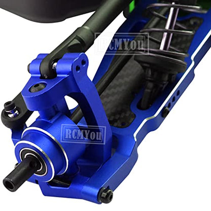 RC Alloy Caster Block & Steering Blocks & Rear Stub Axle Carriers Upgrades Part for 1/8 Sledge 4WD, Hops up for Sledge 4WD Monster Truck #95076-4,Replace #9537,#9532,#9552,Navy Blue - color: Navy Blue