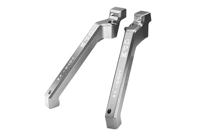 Aluminum 7075-T6 Rear Chassis Brace for Traxxas 1/8 4WD Sledge Monster Truck 95076-4 - 2Pc Set Silver