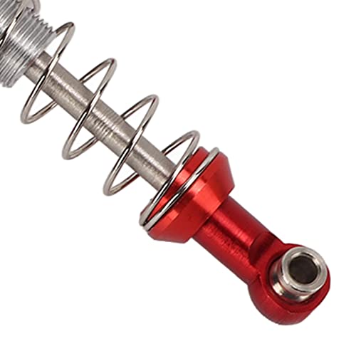 OUKENS RC Shock Absorber Set, 4Pcs Metal Red Adjustable Oil Shocks for 1/18 1/16 RC Crawler, Compatible with TRX4M, WPL C14 C24, MN D90, Axial Capra Upgrade Parts - color: Red