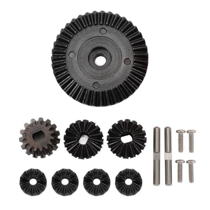 RC Differential Gear Set, Aluminum Alloy Steel Gears, Durable Precision, for TT02 XV02 RC Cars, Racing and Replacement Parts - color: Blue