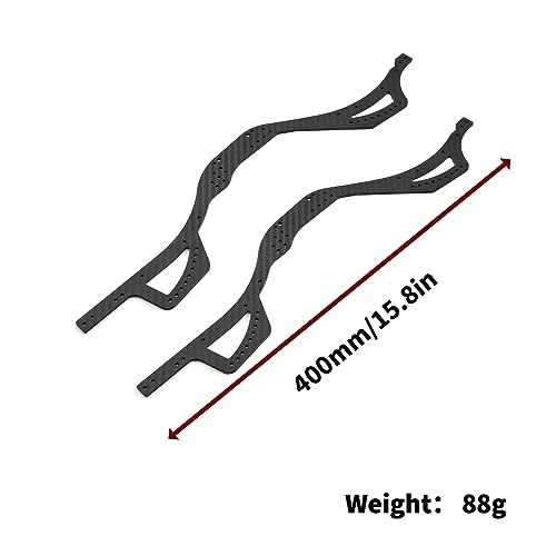 RC Frame Rails Chassis Frame Beam for 1/10 Axial SCX10 PRO RC Crawler Car Truck Carbon Fiber Beams Modification Accessories