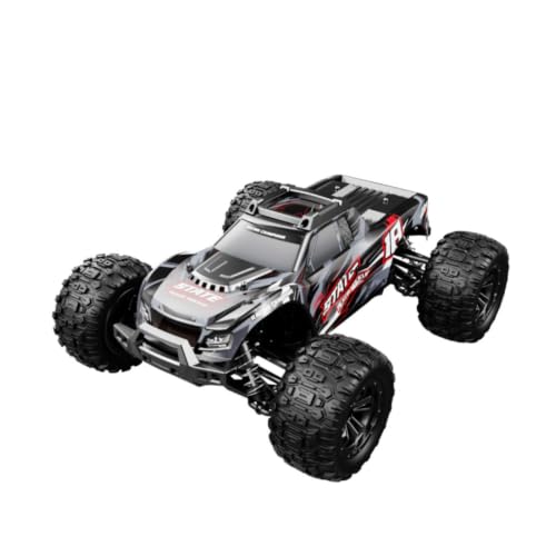 1/16 Scale 4WD Brushless RC Off-Road Truck, 2.4GHz Full Proportional Remote Control Car, 30KM/H High-Speed All Terrain Monster Truck with LED Lights RTR Hobby Grade Vehicle - color: Grey