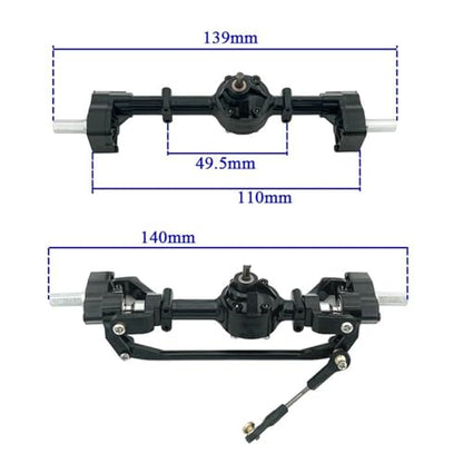 RC Crawlers Components For WPL B1 B14 B16 B24 C14 C24 B16 1/16 Front And Rear Portal Axle Assembly Accessories Replacement Upgrade RC Car Parts