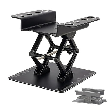 RC Car Stand, Aluminum Liftable Adjustable RC Car Work Stand, Repair & Display RC Stand for Traxxas TRX4 Axial Arrma Redcat Losi 1/8 1/10 1/12 1/14 1/16 1/18 1/24 RC Car (Black) - color: Black
