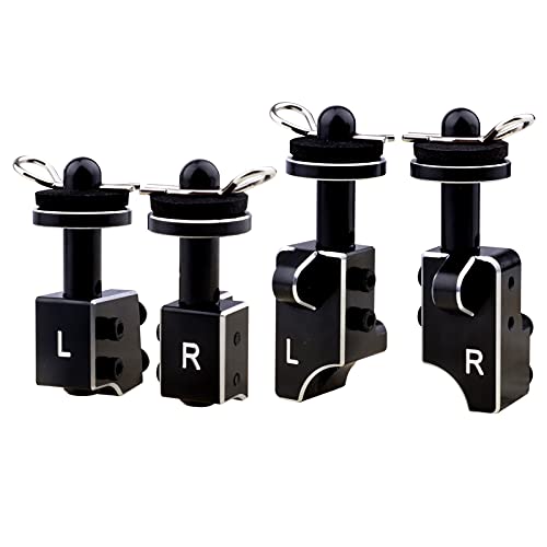 Aluminum Body Post Mounts & Body Post Set w/Body Clips Washers for Arrma Notorious 6S BLX, Front & Rear (Black)