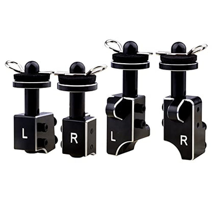 Aluminum Body Post Mounts & Body Post Set w/Body Clips Washers for Arrma Notorious 6S BLX, Front & Rear (Black)