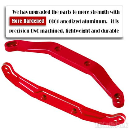 RC Body Mount Upgrades Part for 1/10 Slash 4x4 VXL,Aluminum Front & Rear Body Mounts with Body Posts Hops Up,Red - color: Red - (Upgrades)