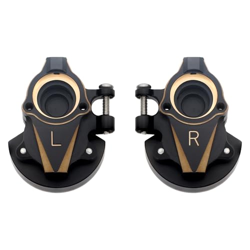 Redcat Ascent 18 70g 2 Pcs Black Coating Brass Steering Knuckle and Front Outer Portal Housing for 1/18 RC Crawler Redcat Ascent 18 Upgrades Parts
