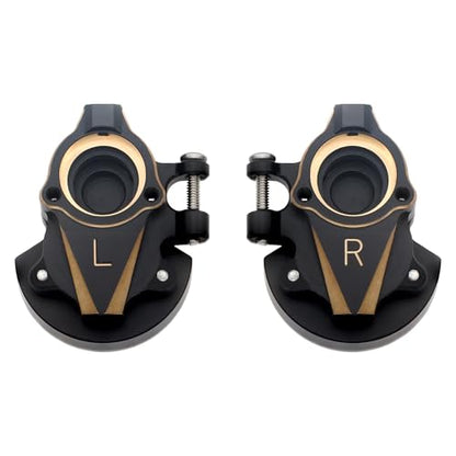 Redcat Ascent 18 70g 2 Pcs Black Coating Brass Steering Knuckle and Front Outer Portal Housing for 1/18 RC Crawler Redcat Ascent 18 Upgrades Parts