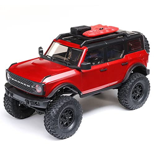 Axial RC Truck 1/24 SCX24 2021 Ford Bronco 4WD Truck Brushed RTR (Comes with Everything Needed), Red, AXI00006T1