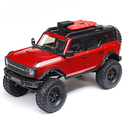 Axial RC Truck 1/24 SCX24 2021 Ford Bronco 4WD Truck Brushed RTR (Comes with Everything Needed), Red, AXI00006T1