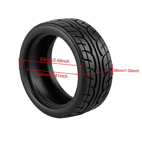Soft Rubber Tires Tyre for RC 1:10 On Road Car Pack of 4 - style: 4PCS