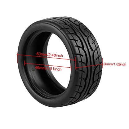 Soft Rubber Tires Tyre for RC 1:10 On Road Car Pack of 4 - style: 4PCS