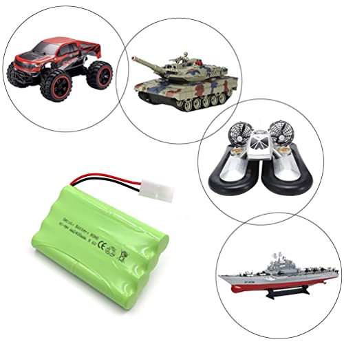 9.6V 2400mAh NiMH AA Rechargeable Battery Pack, 8S AA RC Battery with KET 2P Connector & USB Charging Cable for RC Car, RC Battle Tank, RC Boat