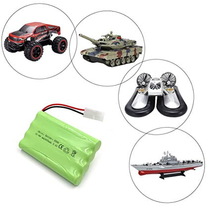 9.6V 2400mAh NiMH AA Rechargeable Battery Pack, 8S AA RC Battery with KET 2P Connector & USB Charging Cable for RC Car, RC Battle Tank, RC Boat
