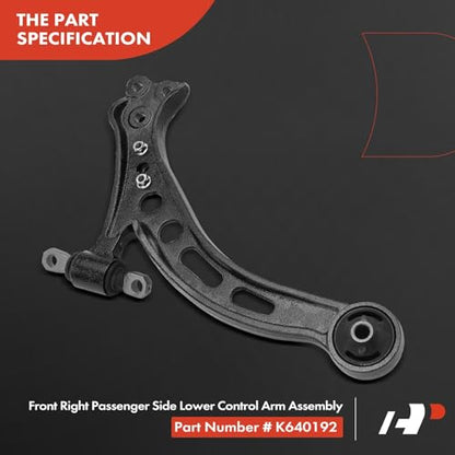 A-Premium 4Pcs Front Suspension Kit | Lower Control Arm, Outer Tie Rod End, Compatible with Toyota Camry 1992-1996, Avalon 1995-1996, Lexus ES300 1992-1996