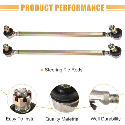 ACROPIX 28cm 11.02" Steering Tie Rod End Tie Rod Link Fit for 50cc 70cc 90cc 110cc 125cc 150cc ATV Quad Four Wheeler with Ball Joint Accessories - Pack of 2 - size: 280mm
