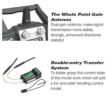 FLYSKY FS-i6X 6-10CH(Def.6) Transmitter and FS-iA6B Receiver for RC Models | 6-10 Channels (default 6) 2.4GHz AFHDS2A Radio System for RC Fixed Wing Quadcopter Car & Boat (Mode_2)