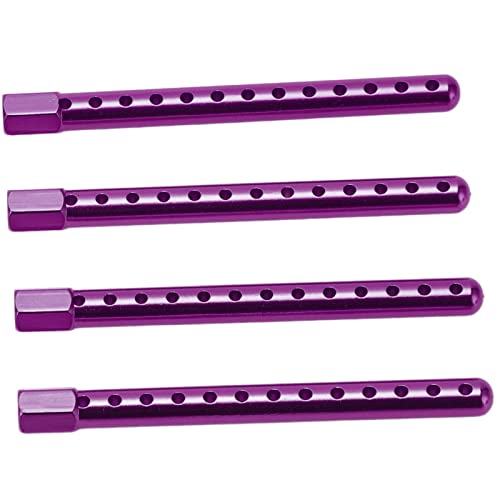 RC Body Post, High Strength Aluminum Alloy RC Car Shell Column with Multiple Height Adjustment, for HSP 1/10 94102 94122 94103 94123 Cars (Purple) - color: Purple