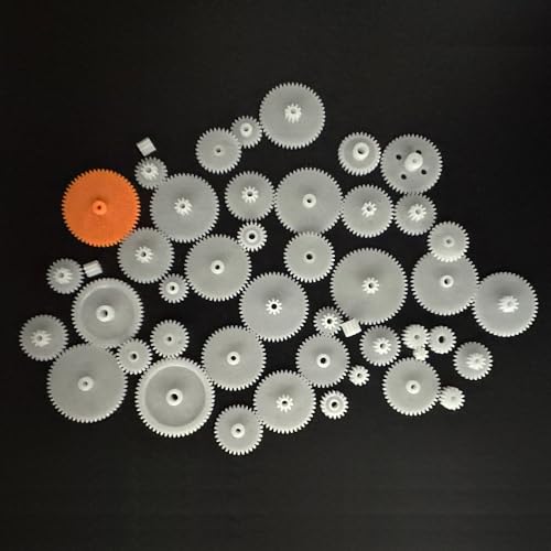 46PCS Module 0.5 Small Motor Gear Plastic Gear for DIY Model Toy RC Car Helicopter RC Toy Replacement Accessories