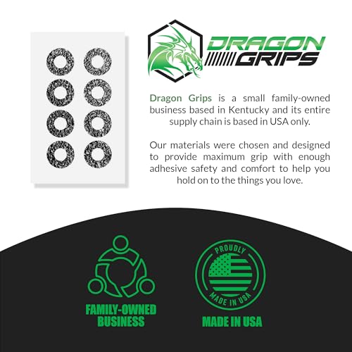 Dragon Grips RC Body Clip Hole Protectors, 8pcs, Black PVC Stickers | For 1/10 RC Crawler Body Shells, Stick-On Accessories, Prevent Clip Hole Damage & Cracking, Protect Custom-Painted Bodies - color: Black/8pc