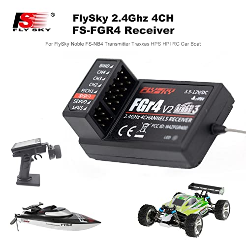 GoolRC Flysky FS-FGr4 V2 Receiver 2.4Ghz 4CH AFHDS3 Receiver for Flysky Noble FS-NB4 Transmitter
