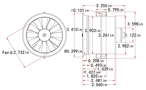EDF 70mm pro CW 4S 2800KV 12 Blades 16.8V Electric Ducted Fan, Hobby RC Jet Engine Propeller, RC Car Parts High Speed Brushless Motor, Remote Control Model Replacement Airplane Parts DIY - color: Edf 70pro Cw, size: 4S 2800KV