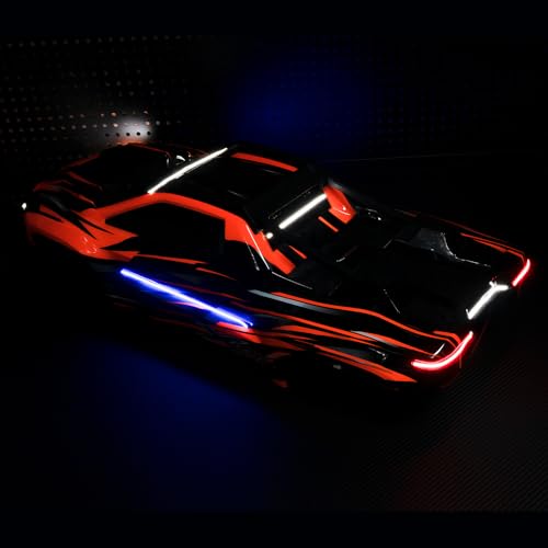 MORLORDY RC LED Light Strip Kits - Headlight & Taillight & Body Lights Set for 1/6 TRX XRT 8S 4X4 Monster Truck RTR Upgrade Parts