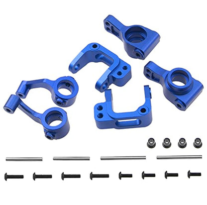 ShareGoo Metal Steering Hub Blocks & C-Hub Carriers Caster Blocks & Rear Stub Axle Carriers Compatible with Horizon ECX 1/10 2WD Ruckus Axe Brutus Circuit AMP MT/DB Crush RC Car Tuck (Dark Blue) - color: Dark Blue