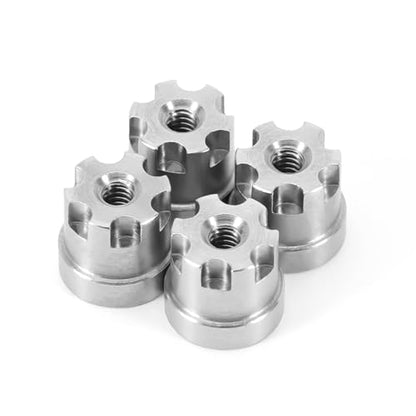 INJORA M2 Wheel Nuts 6mm Stainless Steel Nuts 4PCS for 1/24 RC Crawler Axial SCX24 AX24 Upgrade - size: 6mm