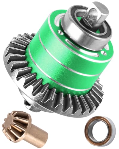 RC Front & Rear Diff Gear Upgrades Part for 1/14 M-J-X14210,14211,Metal Rear Gears Differential Assembly,Replacement 16420G2,Green