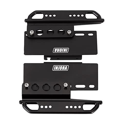 INJORA RC Side Pedal Set Metal Rock Sliders Upgrade Parts for Axial SCX24 C10 AXI00001 1/24 RC Crawler Car, 2PCS
