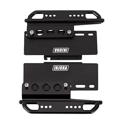 INJORA RC Side Pedal Set Metal Rock Sliders Upgrade Parts for Axial SCX24 C10 AXI00001 1/24 RC Crawler Car, 2PCS