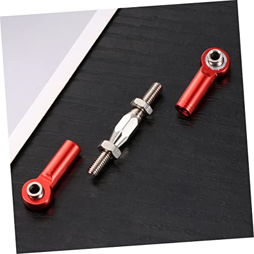 Alasum 6pcs Adjustable Aluminum Rod Linkage Steering Rods for Rc Redcat Hsp Racing Hpi Truck Buggy Upgrade Parts Red Easy to Install