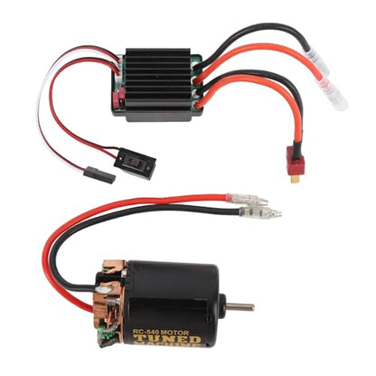 RC Brush Motor ESC Combo, 540 13T Brushed Motor with T Plug for Axial SCX10 90046, Gen 8 1/10 RC Car, High Strength Magnets - size: 13T
