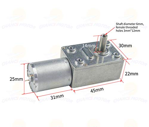 Reducer Electric Motor 370WG 12V DC 2RPM Self-Locking Reversible for DIY Mini Geared Motor - size: 12V, style: 2 RPM