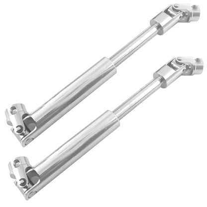 2Pcs Vgoohobby Metal Centre Transmission Shaft Drive Shaft Dogbone Compatible with Axial SCX10 SCX0016 Tamiya CC01 RC4WD D90 90028 1/10 RC Rock Crawlers Car (110mm-155mm) - size: 110mm-155mm