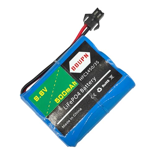 9.6V 3S 500mAh LiFePO Battery SM-2P Nor Male Plug for RC Model Buggy Car Truck Speed Boat