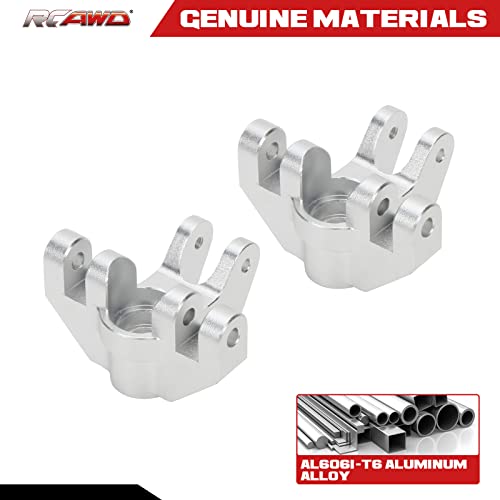 RCAWD Spindle Set Front Steering Blocks LOS244004 for Losi 1/8 LMT Upgrade Parts Silver - color: Silver
