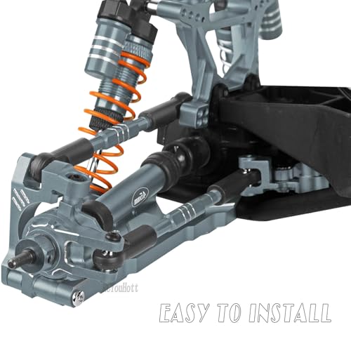 RC Aluminium Upgrades Part Caster Block,Steering Blocks,Stub Axle Carriers,Drive Shaft for 1/10 Slash/Rustler/Stampede/Jat0 4x4 4WD VXL,CVD/Axles/DriveShaft Hops Up,Titanium - color: Titanium-(for 1/10）