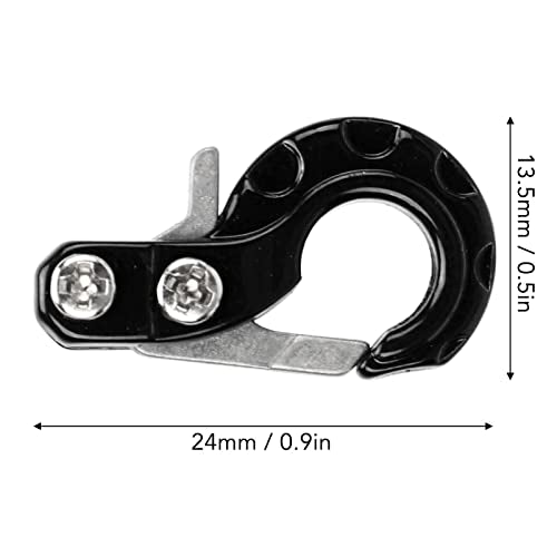 RC Winch Trailer Hook Set 2Pcs, 0.9x0.5in/2.3x1.3cm | Aluminum Alloy | 1/10 Crawler Truck | SCX10 D90 Compatible | Simulation Design | RC Car Accessory(Black) - color: Black