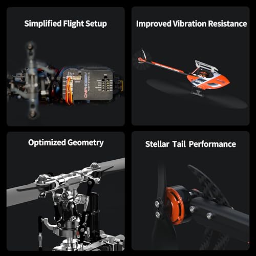 OMPHOBBY M2 EVO MK2 Ready To Fly RC Helicopter Outdoor Dual Brushless Motors Direct-Drive 6CH Remote Control Helicopters for Adults, 3D RC Plane with Remote Control Mini Drone RTF White