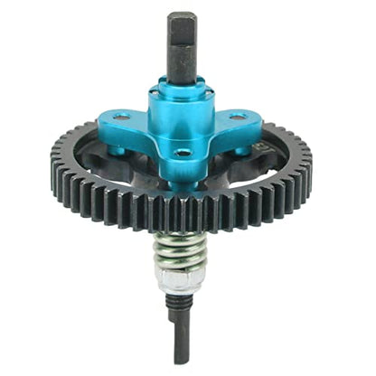 Oumefar 52T Differential Gear Slipper Clutch, Aluminum Alloy and Steel RC Slipper Clutch Car Replacement Parts for Slash 2WD 1/10 RC Car RC Accessories (Blue)