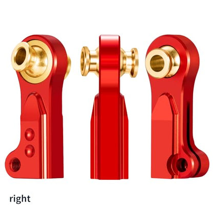 4PCS RC Linkage Rod Ends Metal Aluminum M4 Ball Joint Head M4 Link Linkage Rod End Balls Joint Head Set Compatible with Axial SCX10 II 90046 90047 D90 TRX4 RC Buggy Crawler Car Upgrades (Red) - color: Red