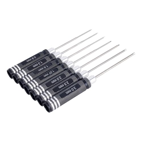 RC Hex Screwdriver Set 0.9mm - 3.0mm Allen Wrenches,Repair Tools Hexagon Screw Driver Kit for Traxxas Arrma Axial Losi Redcat RC Quadcopter Helicopter FPV Racing Drone - color: 8pcs Kit