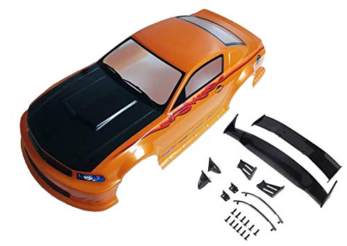 1/10 Scale RC Painted Precut Drift Racing Touring Onroad Car Body Shell Width 190mm with Wing Mirror Accessories (MT GT) - style: MT GT