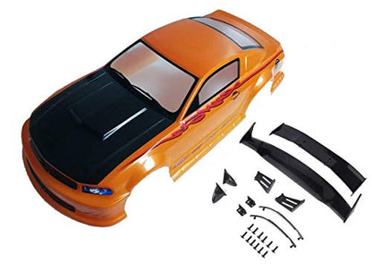 1/10 Scale RC Painted Precut Drift Racing Touring Onroad Car Body Shell Width 190mm with Wing Mirror Accessories (MT GT) - style: MT GT