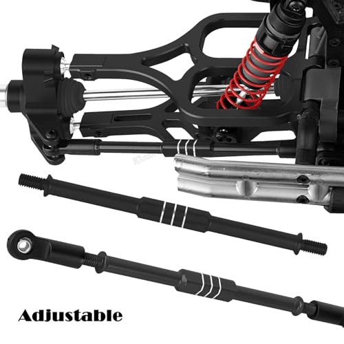 RC Alloy Suspension Arms&Steering Block Knuckle Arm&Shock Tower&Drive Shaft Axles&Push Rod Links&Steering Bellcranks Upgrades Part for 1/10 T-Maxx/E-Maxx,Driveshafts Hops Up,Black - color: Black - (Upgrades)