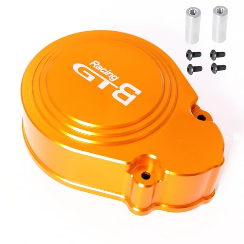 GTBRacing Metal 2 Speed Transmission System/Gear Cover Set for 1/5 RC Car HPI Baja 5B SS 5SC (Orange Metal Cover) | HPI Baja 2 Speed Gear Transmission - color: Orange Metal Cover
